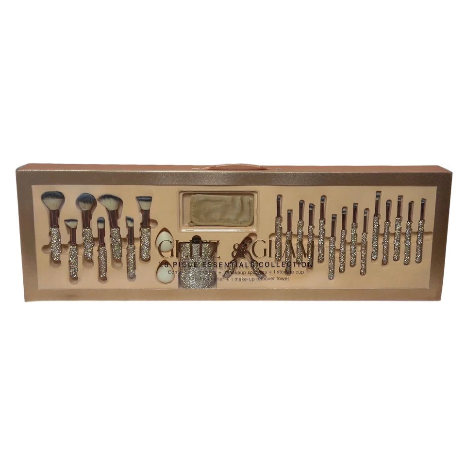 LIMITED EDITION | CHAMPAGNE Glitz & Glam | Set de 26 pinceaux essentiels