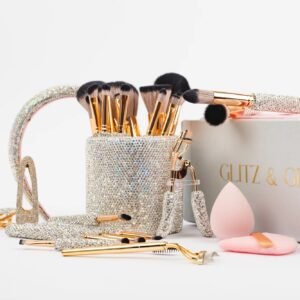 SILVER/PINK Glitz & Glam | Set 29 pinceaux essentiels